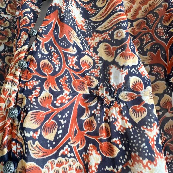 PILCRO ANTHROPOLOGIE New Tavi Floral Small Long Sleeve Blouse - Picture 5 of 11